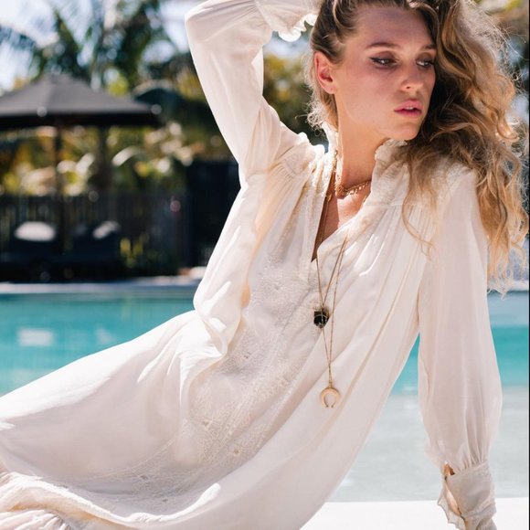 Chasing Unicorns Cream Midi Dress - Picture 5 of 8